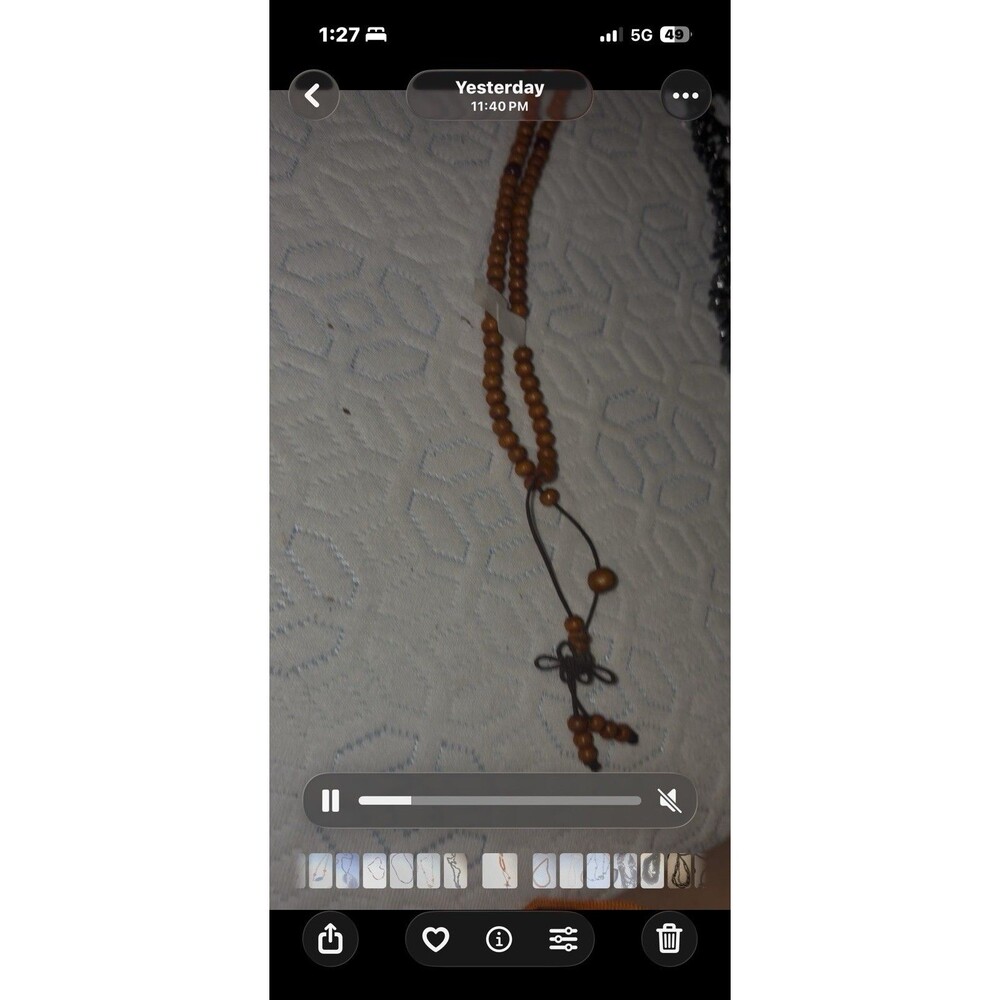 Vietnamese Sandalwood Agarwood Necklace prayer beads 35g 8mm Agarholz 沉香 香木 白檀
